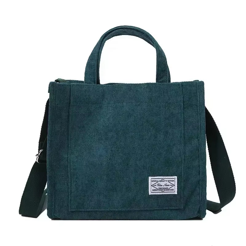 Luxury Designer Handbag Corduroy Ladies Bag 2024 Trend Single Shoulder Bag Solid Color Buckle Messenger Bag Small Square Bag