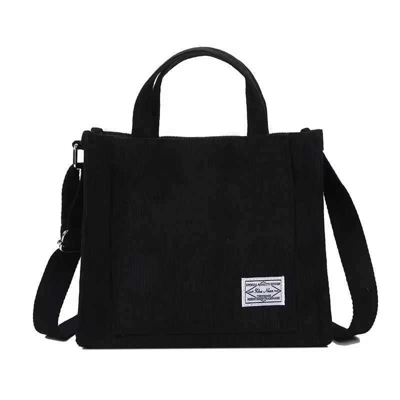 Luxury Designer Handbag Corduroy Ladies Bag 2024 Trend Single Shoulder Bag Solid Color Buckle Messenger Bag Small Square Bag