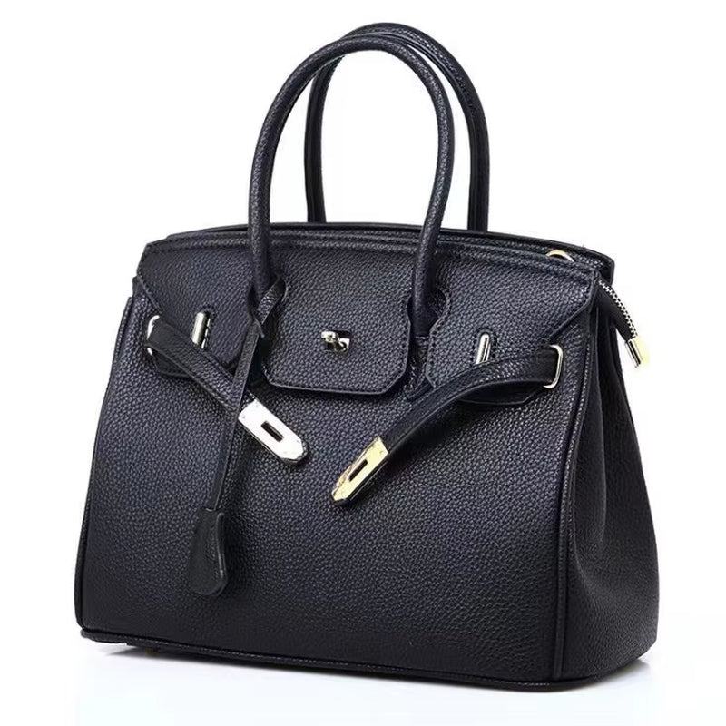 Classic Large Capacity Lychee Patterned Platinum Bag Is Versatile, Trendy Shoulder Bag, High-End Handbag for Women
