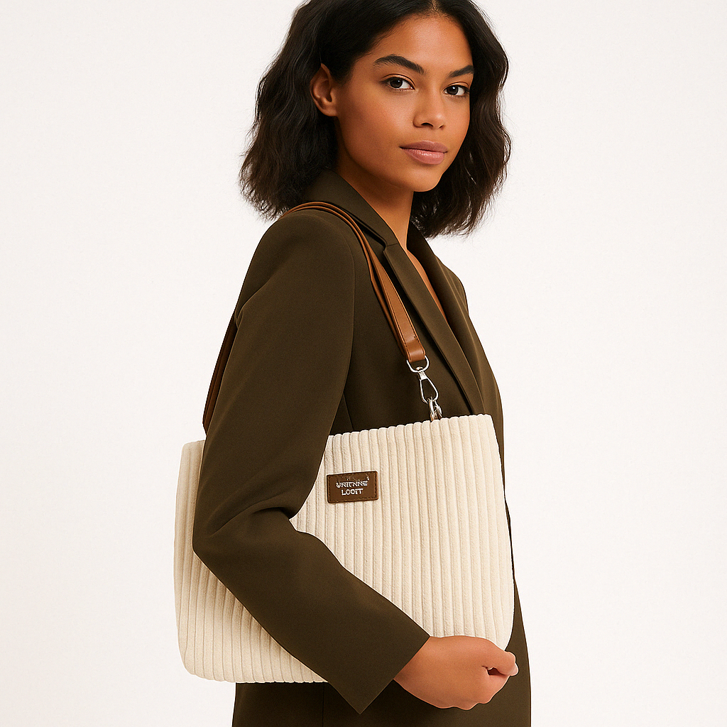 Sac à main corréens en velours côtelé