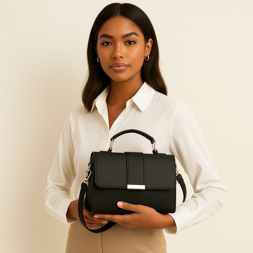 Sac à main en cuir, sangle croisée