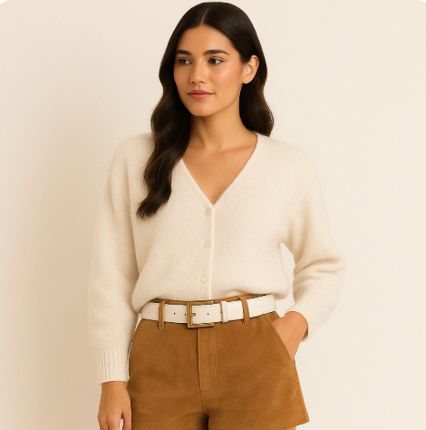 Ceinture boucle en cuir véritable