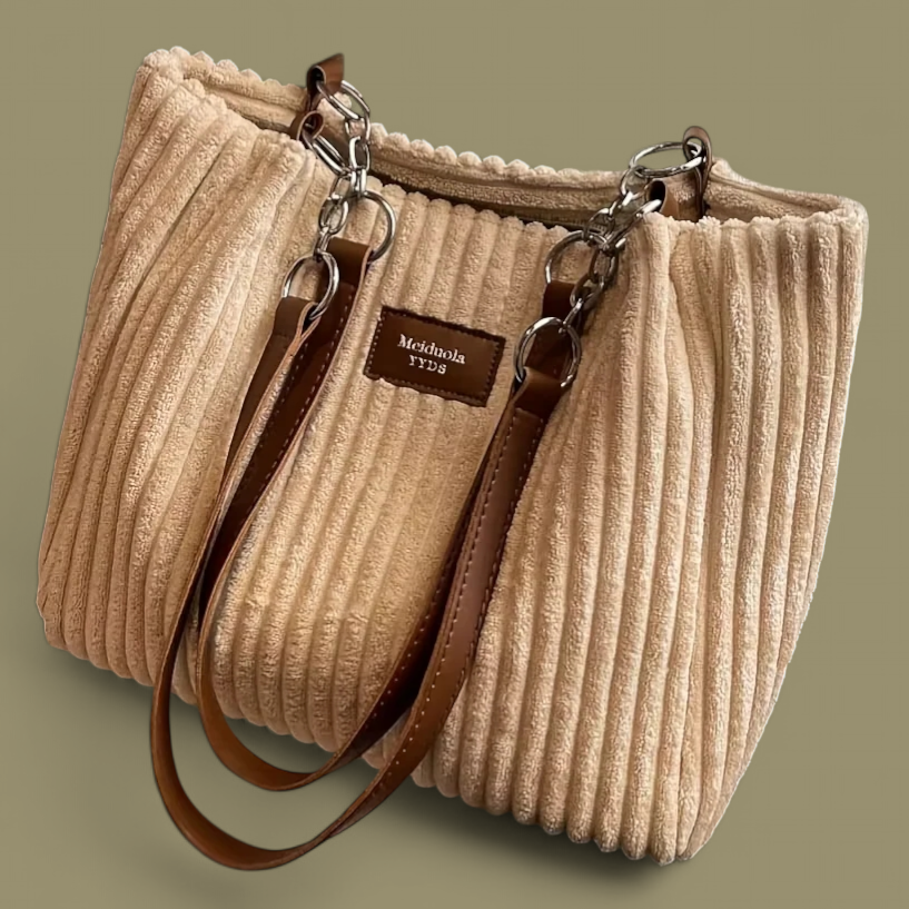 Sac à main corréens en velours côtelé