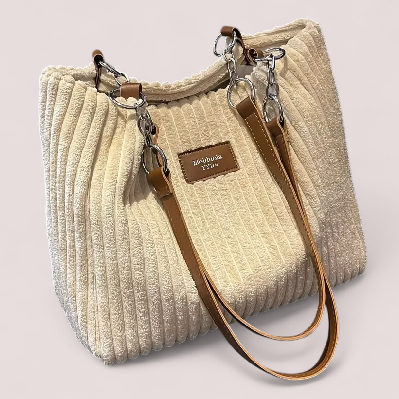 Sac à main corréens en velours côtelé