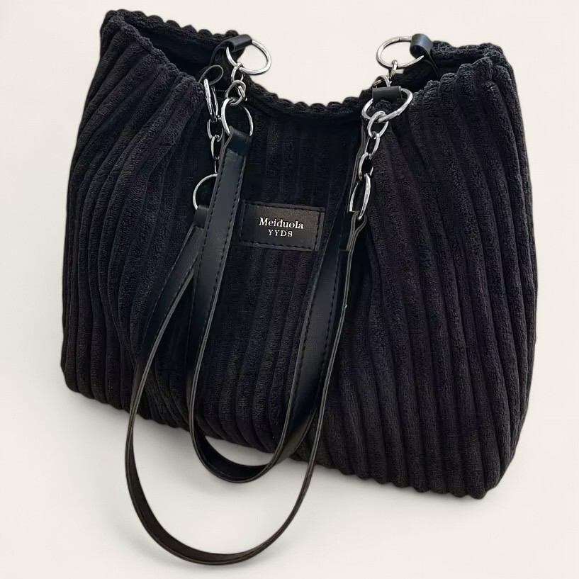 Sac à main corréens en velours côtelé