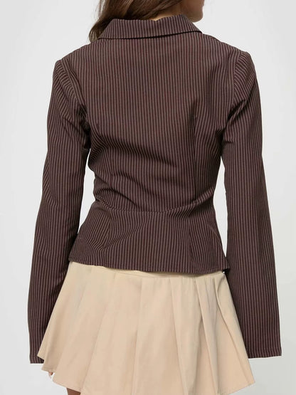 Rockmoer Vintage Flare Sleeve Shirt Elegant Women Y2K Clothes Chic All Match Spring Autumn Turn down Collar Button Top Aesthetic
