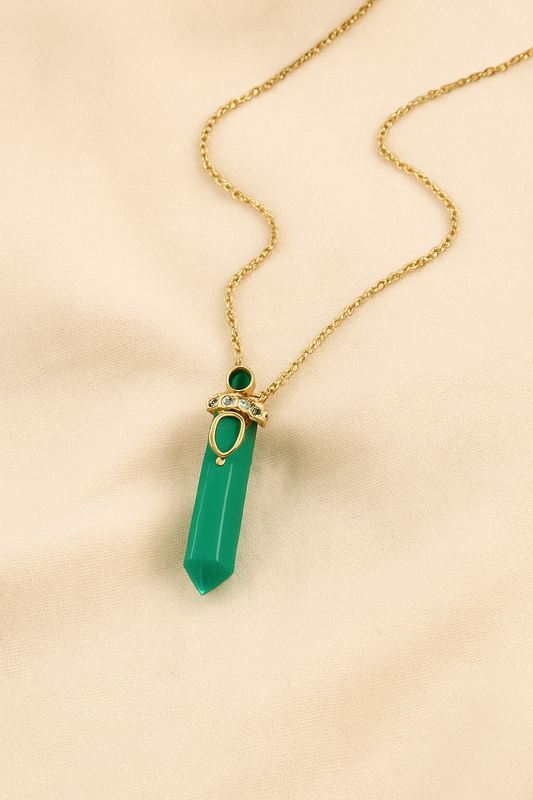 Collier Talisman Aura Verte