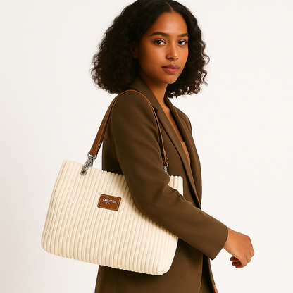 Sac à main corréens en velours côtelé