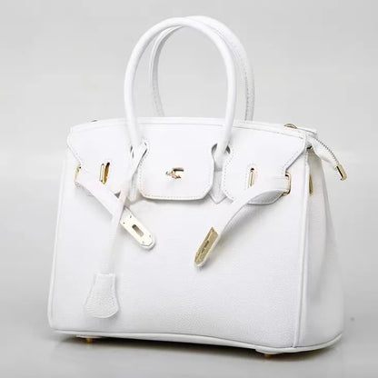 Classic Large Capacity Lychee Patterned Platinum Bag Is Versatile, Trendy Shoulder Bag, High-End Handbag for Women