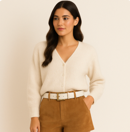 Ceinture boucle en cuir véritable